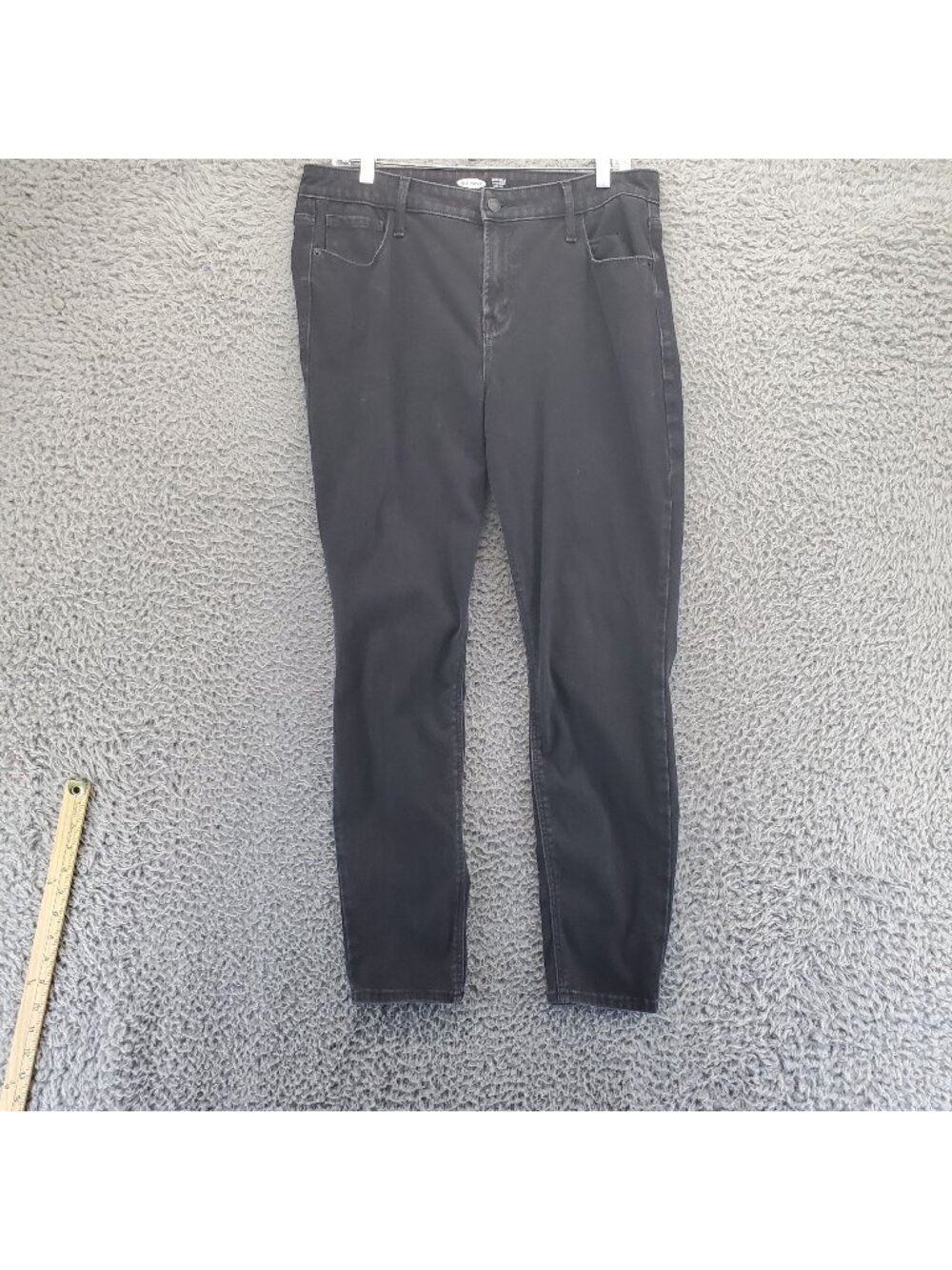 Old Navy Jeans Womens 14 Black Rockstar Super Skinny Stretch Denim *Read*